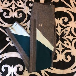 UA Leggings- Sea Foam and Teal